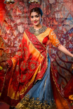 Royal Maroon Velvet Bridal Choli Set