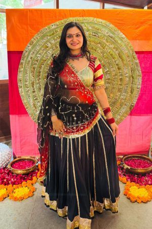 Mirror & Pearl Handwork Designer Choli